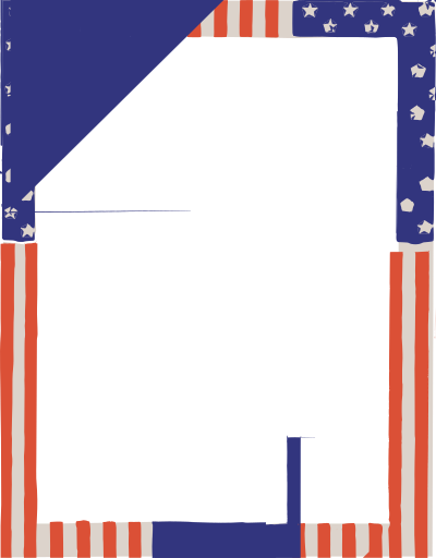 American Flag Frame clipart