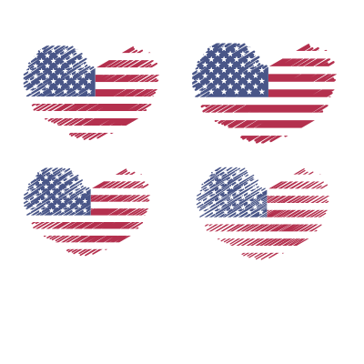 American flag patriotic symbols clipart