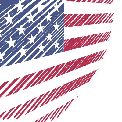 American flag scribble effect clipart