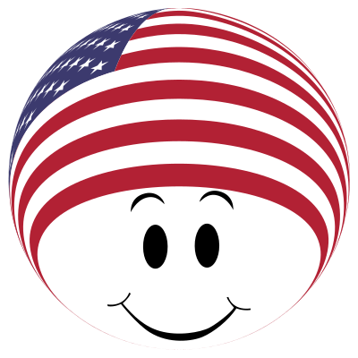 American Flag Smiley clipart