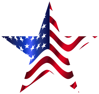American Flag Star 2 clipart