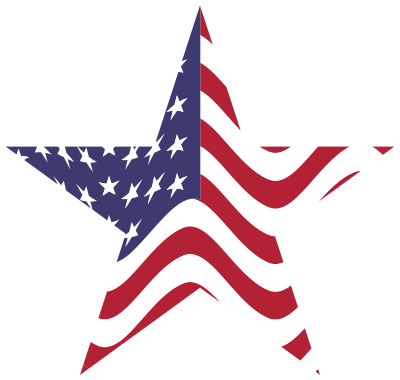 American Flag Star clipart