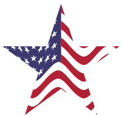 American Flag Star With Drop Shadow clipart