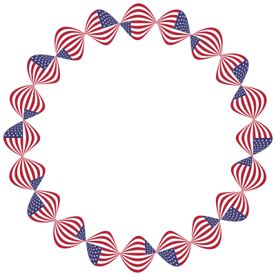 American Flag Twist Frame clipart
