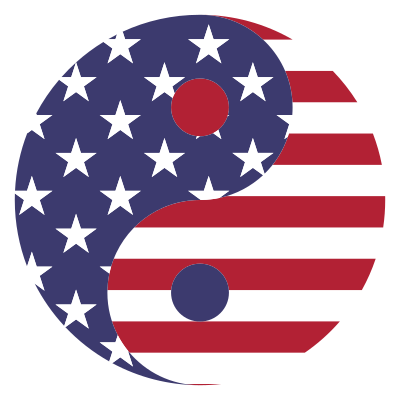 American Flag Yin Yang clipart