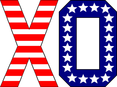 American Motif XO clipart