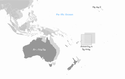 American Samoa location labeled clipart