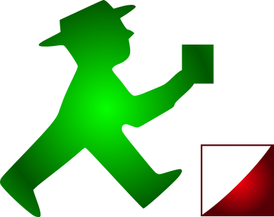 Ampelmännchen macht Orientierungslauf clipart
