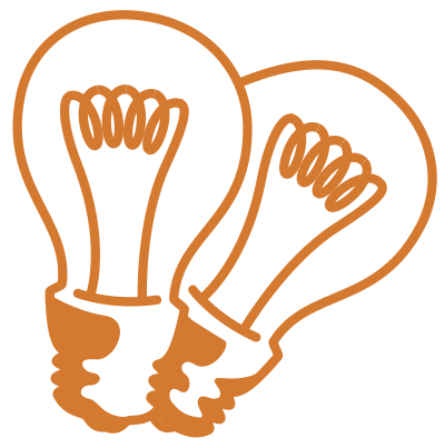 Ampoules avec filaments - Lamp with filaments clipart