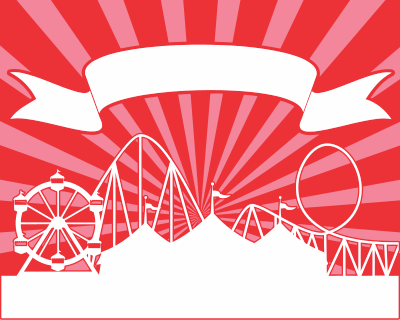 Amusement park banner clipart