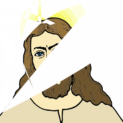 An angry Jesus clipart