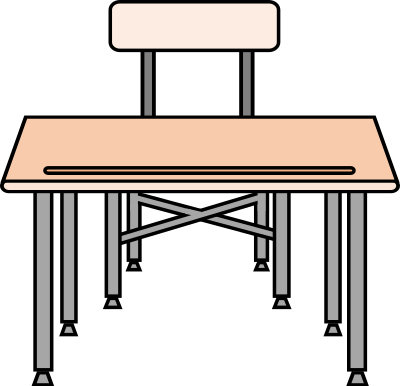 An empty desk clipart
