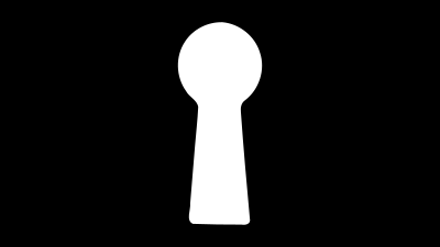 An HD Keyhole Mask, non-transparent clipart