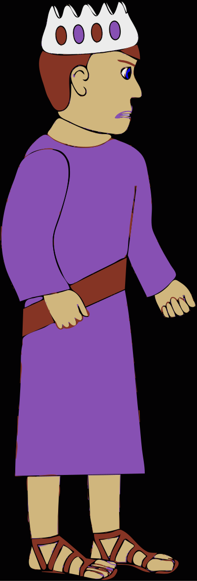 An unhappy king 1 clipart