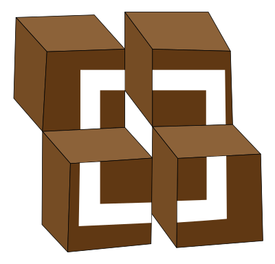 An unsquare square optical illusion clipart