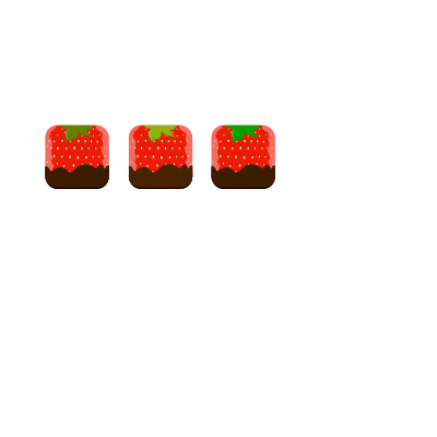 Ana 3er Strawberry Icon with chocolate clipart