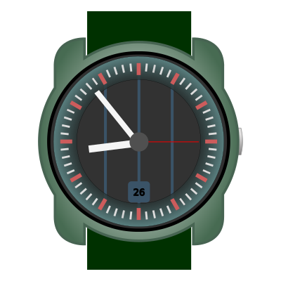 Analog wrist-watch clipart