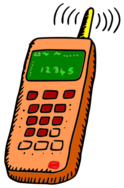 Analogue mobile phone clipart