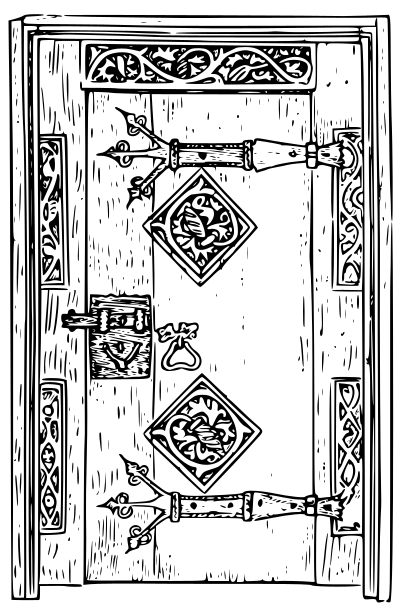 Ancient door clipart