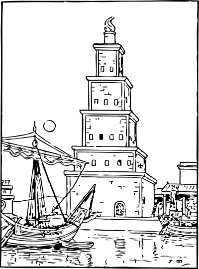 Ancient lighthouse clipart