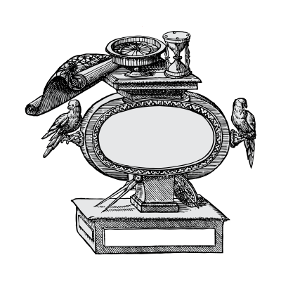 Ancient map frame 2 clipart