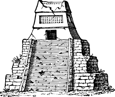 Ancient Mexican pyramid 3 clipart