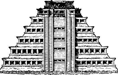 Ancient Mexican pyramid 5 clipart