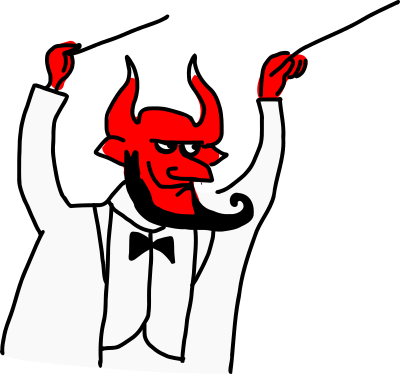 And Satan leads the concert clipart