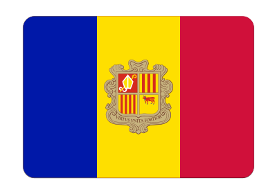 Andorra flag (bevelled) clipart