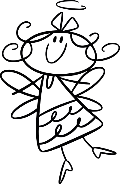 Angel 10 (outline) clipart