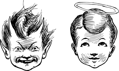 Angel and Demon clipart
