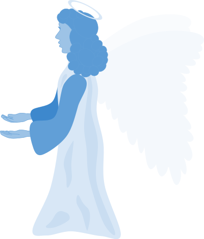 Angel of blue clipart