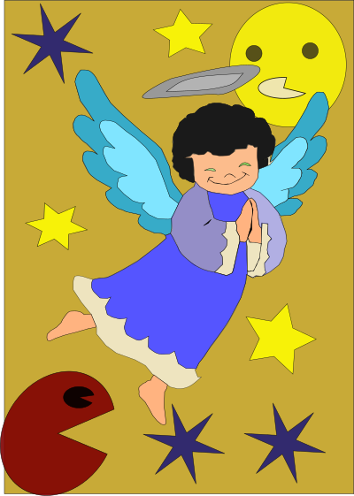 Angel-pacman clipart