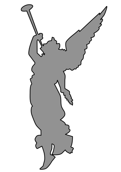 Angel playing trumpet clipart