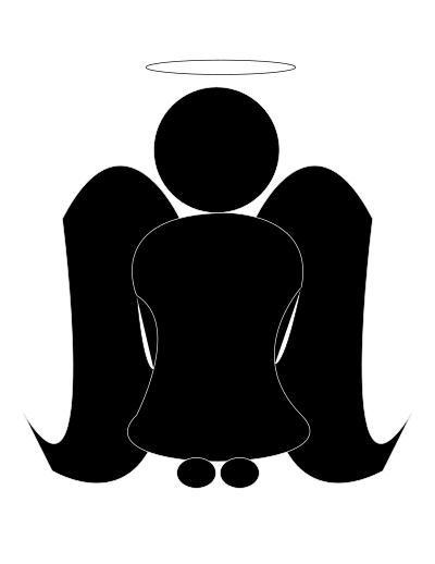 Angel silhouette clipart