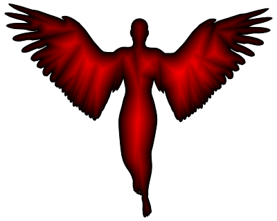 Angel Silhouette Crimson clipart
