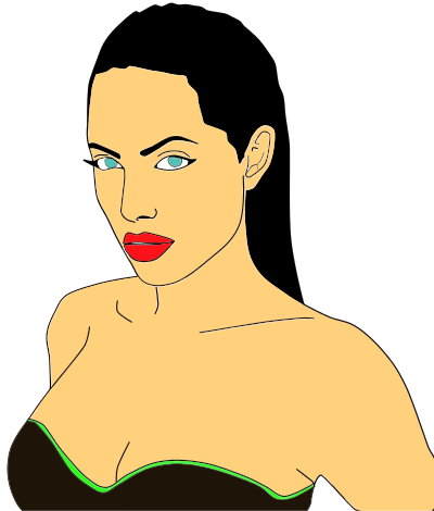 Angelina Jolie Portrait 2 clipart