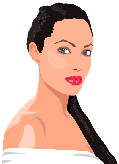 Angelina Jolie Portrait clipart