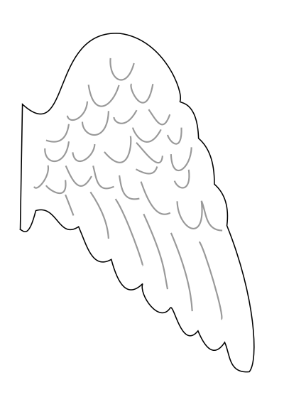 Angel's wing clipart