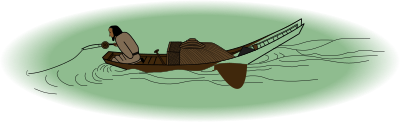 Angler on a Wintry Lake clipart