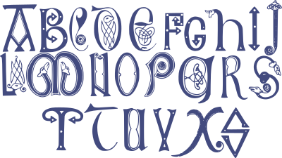 Anglo Saxon Letters clipart