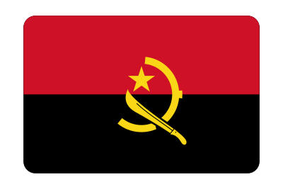 Angola flag (bevelled) clipart