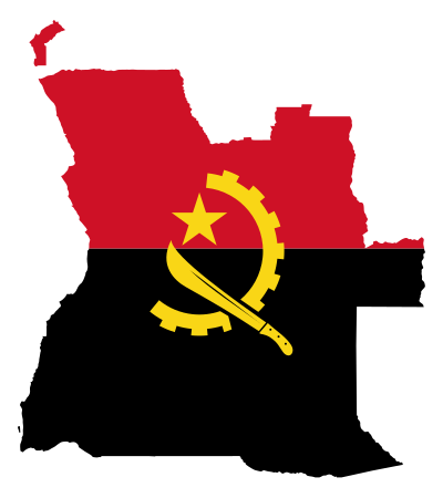 Angola Flag Map clipart