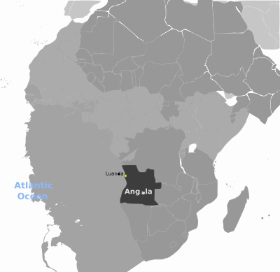Angola location labeled clipart