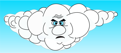 Angry cloud clipart