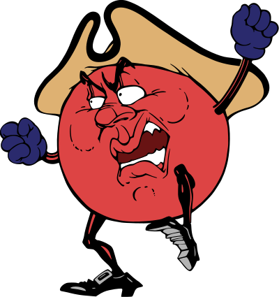 Angry cranberry (colour) clipart