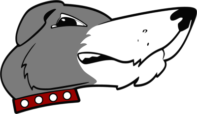 Angry dog head clipart