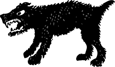 Angry Dog (non-transparent) clipart