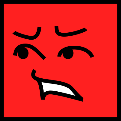 Angry face clipart