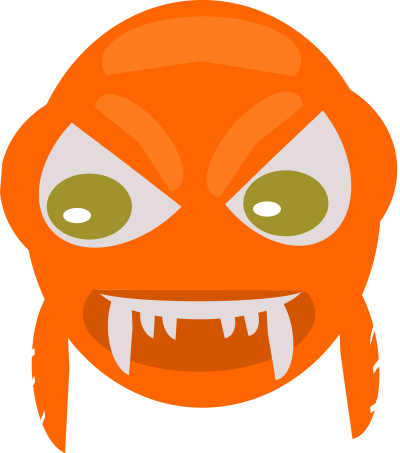 Angry fish clipart